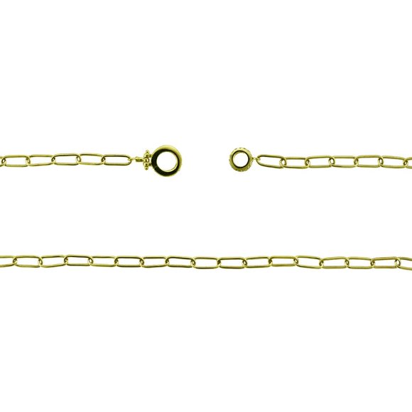 16" Paper Clip Chain 14K Yellow Gold Necklace - Picture 2 of 4